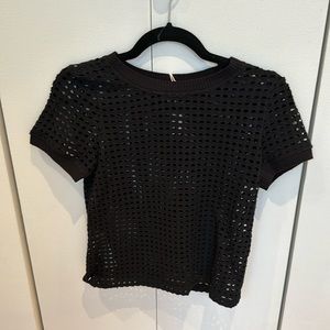 Mango crochet top in black - new with tags